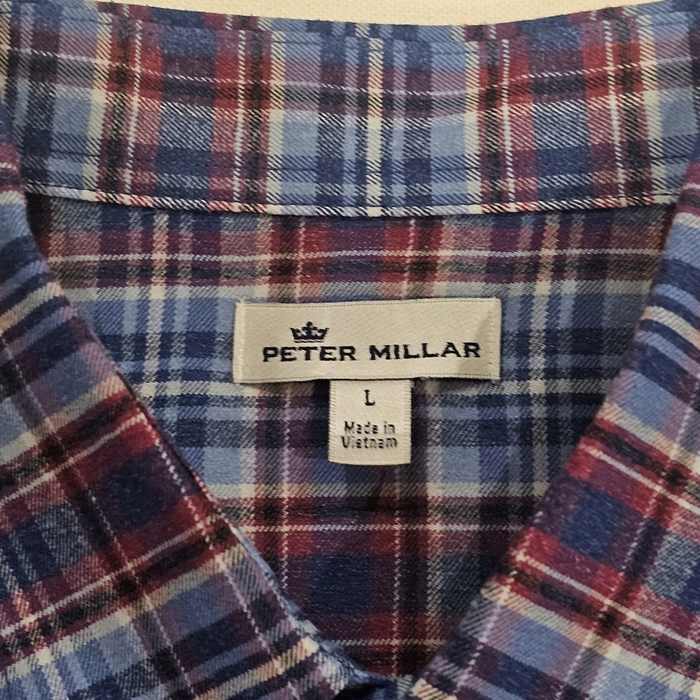 Peter Millar Performance Flannel Button Down L - image 3